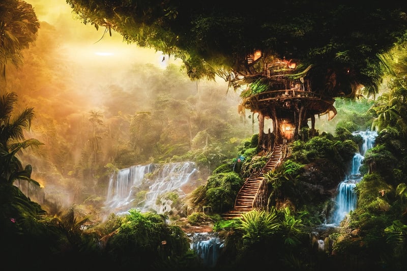 Treehouse in the forest